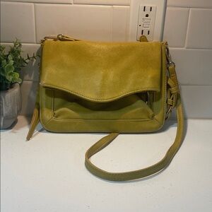 Mods Luxe Easy Foldover Elsa Mustard Yellow Crossbody Bag